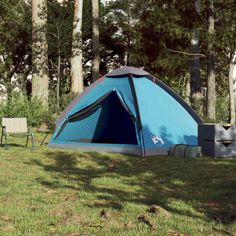 Koepeltent 4-persoons waterdicht blauw 4