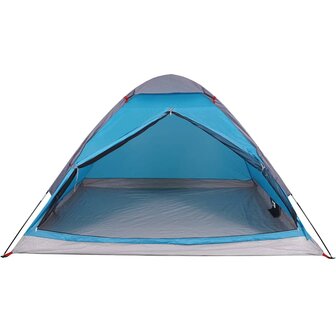 Koepeltent 4-persoons waterdicht blauw 5