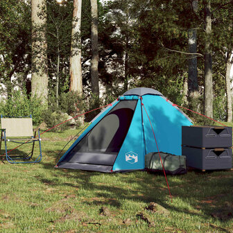 Koepeltent 2-persoons waterdicht blauw 4