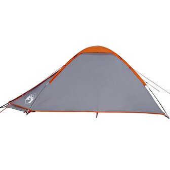 Koepeltent 2-persoons waterdicht grijs en oranje 9