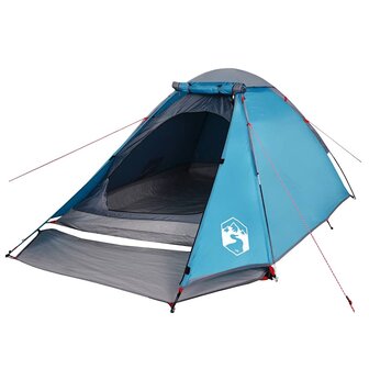 Koepeltent 4-persoons waterdicht blauw 3