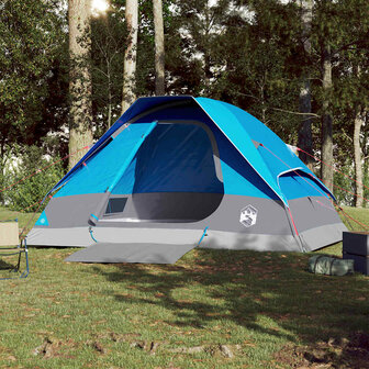 Koepeltent 4-persoons waterdicht blauw 3