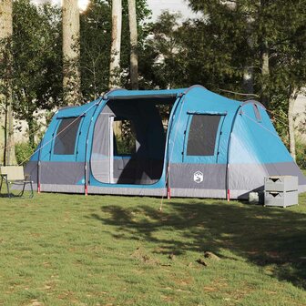 Tunneltent 4-persoons waterdicht blauw 4