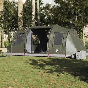 Tunneltent 4-persoons waterdicht olijfgroen 4