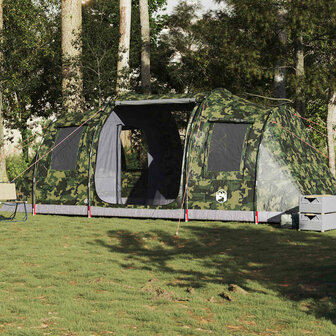Tunneltent 4-persoons waterdicht camouflage 1