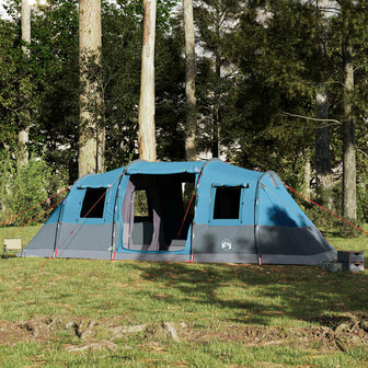 Tunneltent 6-persoons waterdicht blauw 4