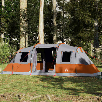 Tunneltent 6-persoons waterdicht grijs 1