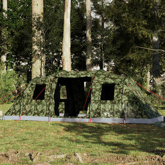 Tunneltent 6-persoons waterdicht camouflage 1