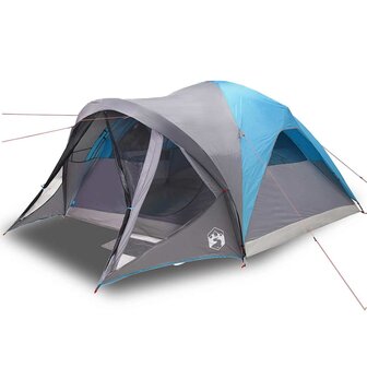 Tunneltent 6-persoons waterdicht blauw 2