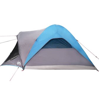 Tunneltent 6-persoons waterdicht blauw 8