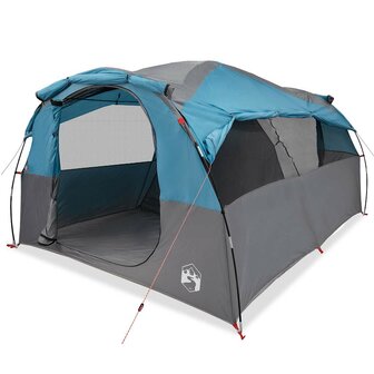 Tunneltent 6-persoons waterdicht blauw 2
