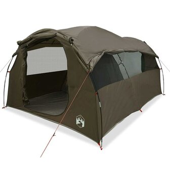 Tunneltent 6-persoons waterdicht bruin 2