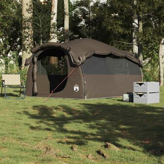 Tunneltent 6-persoons waterdicht bruin 3