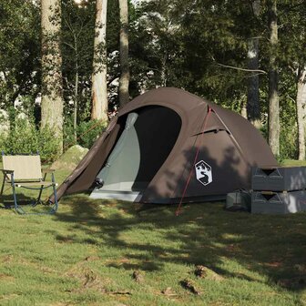 Tunneltent 3-persoons waterdicht bruin 3