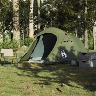 Tunneltent 2-persoons waterdicht olijfgroen 3