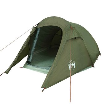 Tunneltent 2-persoons waterdicht olijfgroen 4