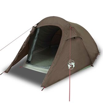 Tunneltent 2-persoons waterdicht bruin 2