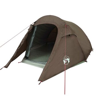 Tunneltent 2-persoons waterdicht bruin 4