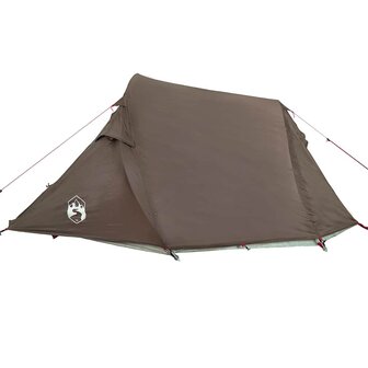 Tunneltent 2-persoons waterdicht bruin 8