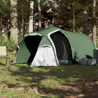 Tunneltent 3-persoons waterdicht groen 3