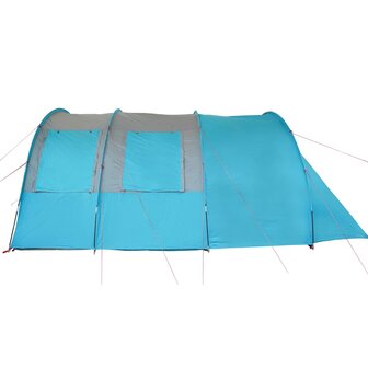 Tunneltent 4-persoons waterdicht blauw 8