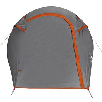 Tunneltent 3-persoons waterdicht grijs en oranje 6