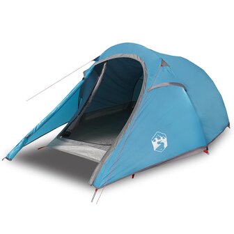 Tunneltent 2-persoons waterdicht blauw 4