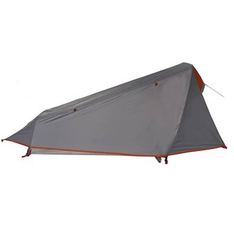 Tunneltent 1-persoons waterdicht grijs en oranje 8