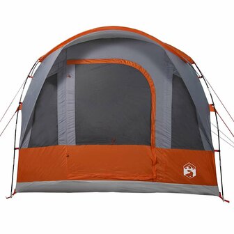 Tunneltent 3-persoons waterdicht grijs en oranje 6