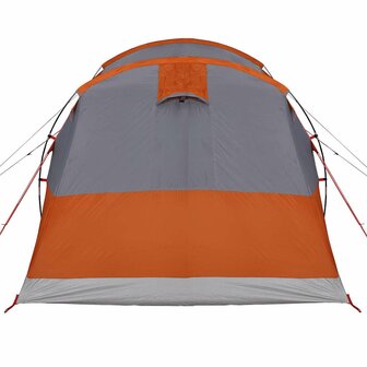 Tunneltent 3-persoons waterdicht grijs en oranje 8