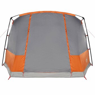 Tunneltent 4-persoons waterdicht grijs en oranje 9