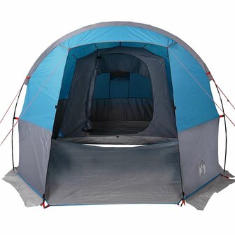 Tunneltent 4-persoons waterdicht blauw 6
