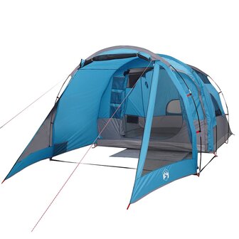 Tunneltent 4-persoons waterdicht blauw 3