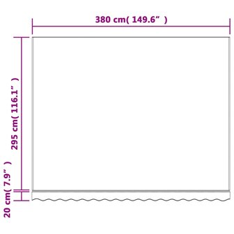 Vervangingsdoek voor luifel gestreept 4x3 m meerkleurig 7