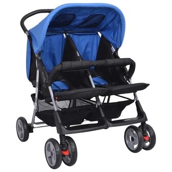 Tweelingwagen staal rood en zwart 3