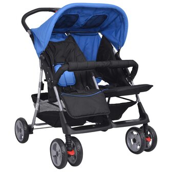 Tweelingwagen staal rood en zwart 5
