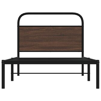 Bedframe zonder matras bewerkt hout bruin eikenkleur 100x200 cm 5