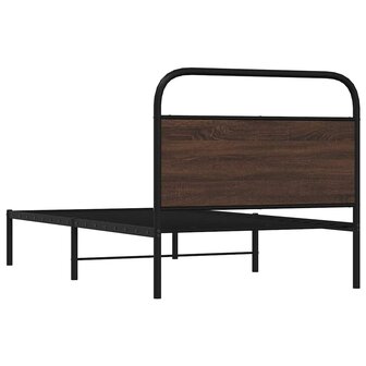 Bedframe zonder matras bewerkt hout bruin eikenkleur 100x200 cm 7