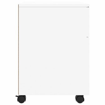 Dossierkast verrijdbaar 45x38x54 cm bewerkt hout wit 5