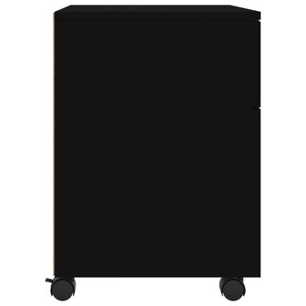 Dossierkast verrijdbaar 45x38x54 cm bewerkt hout zwart 7