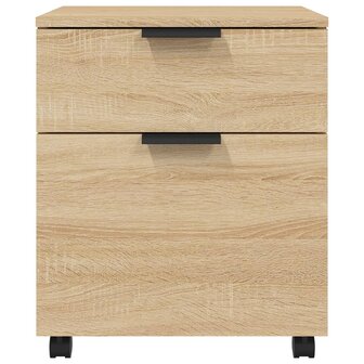 Dossierkast verrijdbaar 45x38x54 cm bewerkt hout sonoma eiken 3
