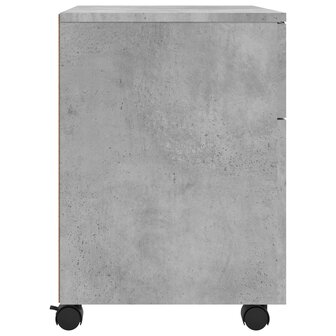 Dossierkast verrijdbaar 45x38x54 cm bewerkt hout betongrijs 5