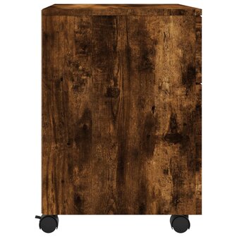 Dossierkast verrijdbaar 45x38x54 cm bewerkt hout gerookt eiken 5