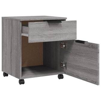 Dossierkast verrijdbaar 45x38x54 cm bewerkt hout grijs sonoma 4