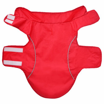 Hondenregenjas met reflecterende strips polyester rood XS 4