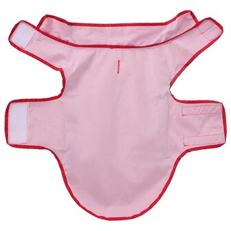 Hondenregenjas met reflecterende strips polyester rood S 5