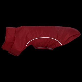 Hondenregenjas met reflecterende strips polyester rood S 7
