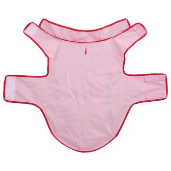 Hondenregenjas met reflecterende strips polyester rood L 5