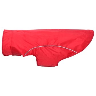 Hondenregenjas met reflecterende strips polyester rood L 6