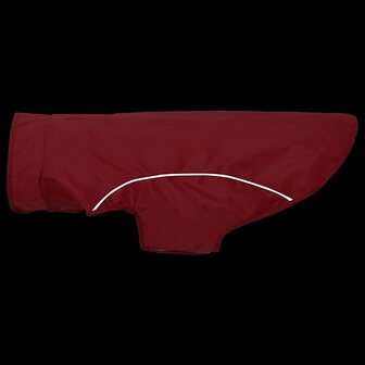 Hondenregenjas met reflecterende strips polyester rood L 7